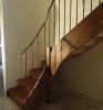 escalier frêne teinté 1 quart tournant